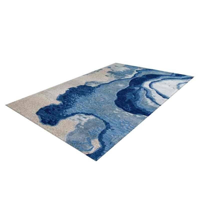 tappeto Arte Espina Damast 100 blu grigio