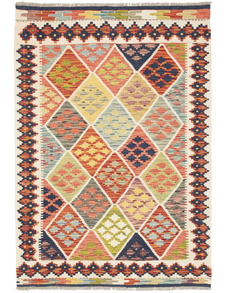 Kilim 107x151 Cm Kilim, Afghanistan, Hand-carded Wool warp: