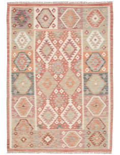 Kilim 106x148 Cm Kilim, Afghanistan, Hand-carded Wool warp: