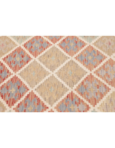 Kilim 99x145 Cm Kilim Afghano, Lana Cardata A Mano, Cotone