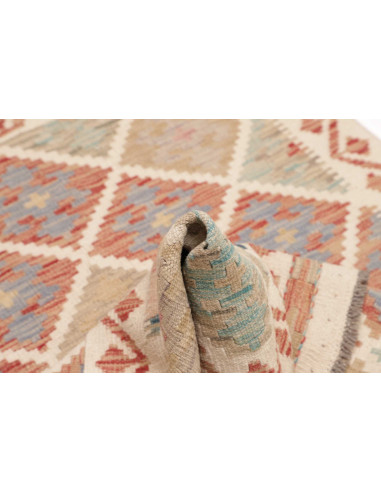 Kilim 99x145 Cm Kilim Afghano, Lana Cardata A Mano, Cotone