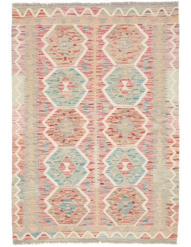 Kilim 98x138 Cm Kilim, Afghanistan, Lana Cardata A Mano,