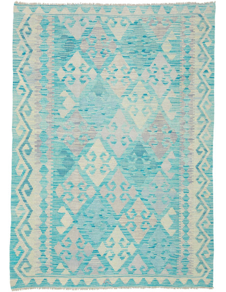 Kilim 126x177 Cm Kilim, Afghanistan, Hand-carded Wool warp: