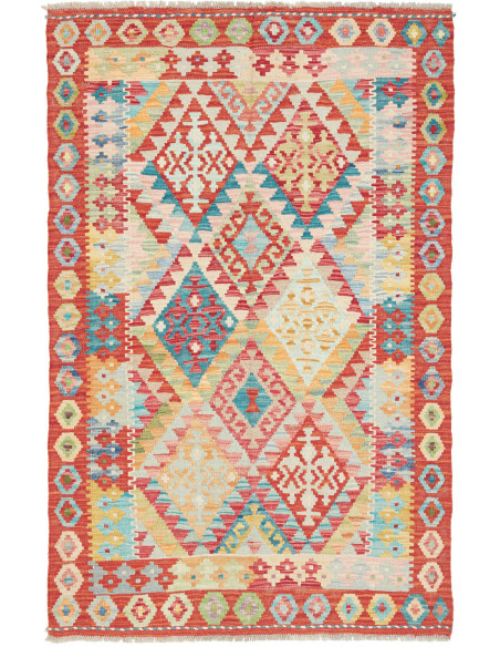 Kilim 99x155 Cm Kilim, Afghanistan, Hand-carded Wool warp: