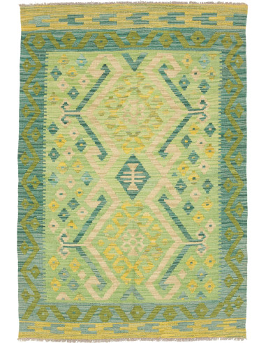 Kilim 102x149 Cm Kilim Afgano Lana Cardata A Mano Ordito