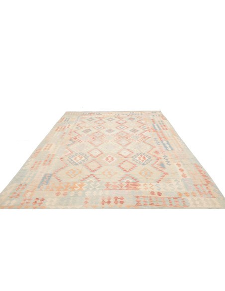 Rug Killim 250x343 Pale Blue Coral Pink