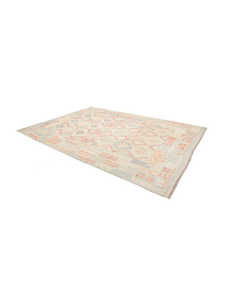 Rug Killim 250x343 Pale Blue Coral Pink