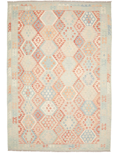 Rug Killim 240x348 Soft Blue Terracotta
