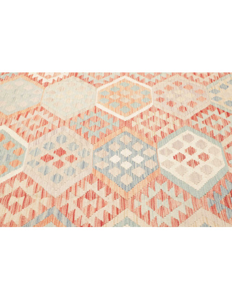Rug Killim 240x348 Soft Blue Terracotta