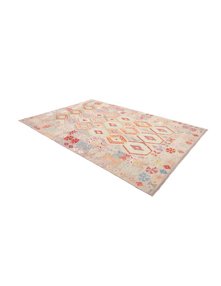 Tappeto Killim Afgahnistan 207x297 Grigio Torto