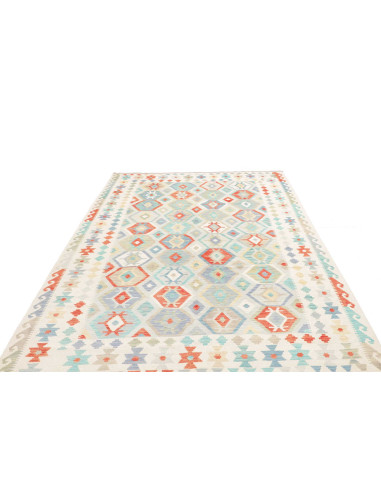 Rug Kilim Afghanistan 198x297 Off-white Turquoi