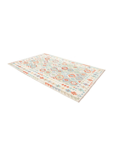 Rug Kilim Afghanistan 198x297 Off-white Turquoi