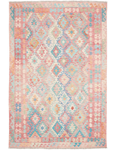 Tappeto Kilim Afghanistan 200x294 Rosa Corallo