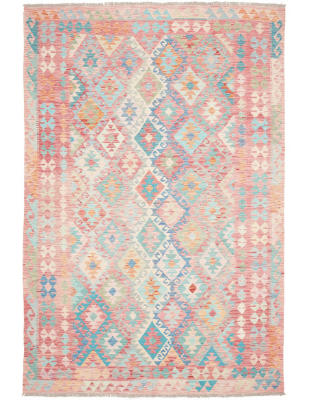Tappeto Kilim Afghanistan 200x294 Rosa Corallo