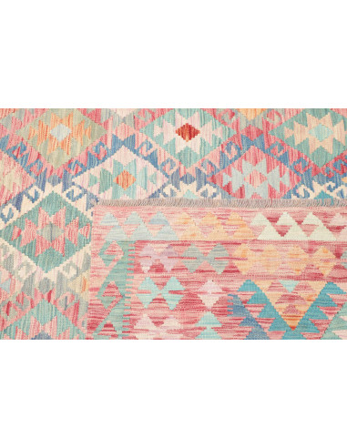 Tappeto Kilim Afghanistan 200x294 Rosa Corallo