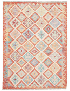 Tappeto Kilim Afghanistan 150x204 Arancione Mul