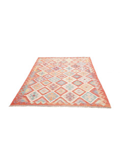 Tappeto Kilim Afghanistan 150x204 Arancione Mul 2