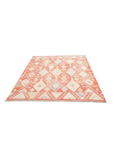 Rug Kilim Afghanistan 158x198 Terracotta Cream 2