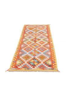 Rug Kilim Afghanistan 80x247 Terracotta Orange 2