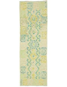 Rug Kilim Afghanistan 76x235 Mint Green Turquoi