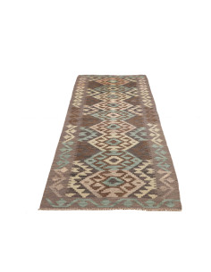 Tappeto Kilim Afghanistan 85x288 Grigio Verde A 2