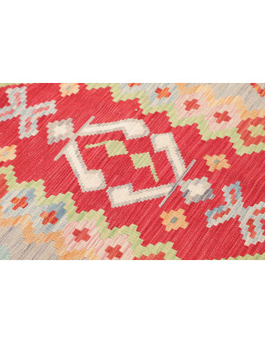 Tappeto Kilim Afghanistan 82x297 Grigio Blu Ros