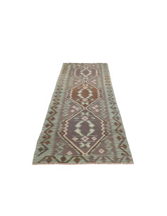 Rug Kilim Afghanistan 84x295 Teal Grey-brown 2