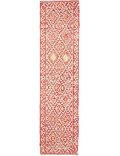 Tappeto Kilim Afghanistan 76x295 Rosso Terracot