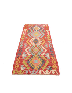 Tappeto Kilim Afghanistan 78x242 Rosso Terracot 2