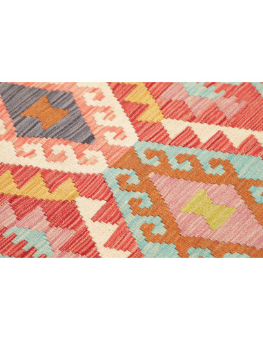 Tappeto Kilim Afghanistan 78x242 Rosso Terracot