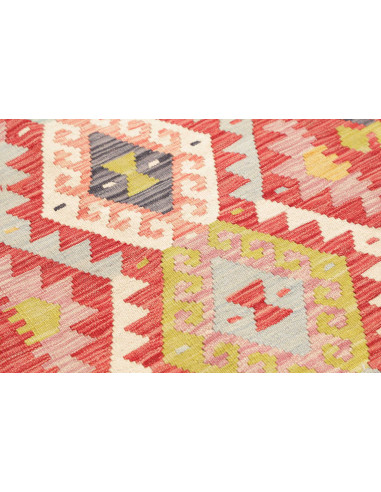 Rug Kilim Afghanistan 80x245 Terracotta Red Blu