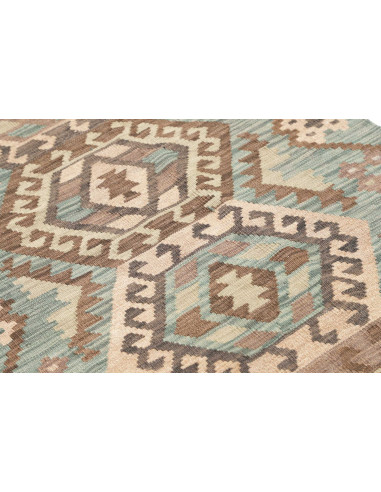 Rug Kilim Afghanistan 86x285 Muted Teal Brown