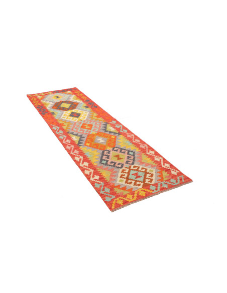 Rug Kilim Afghanistan 78x243 Coral Red Orange