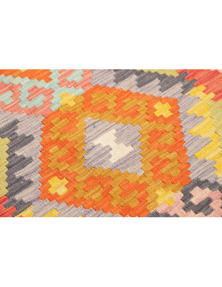 Rug Kilim Afghanistan 78x243 Coral Red Orange