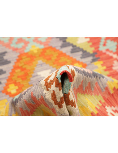 Rug Kilim Afghanistan 78x243 Coral Red Orange