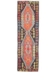 Tappeto Kilim Afghanistan 69x236 Grigio Antraci