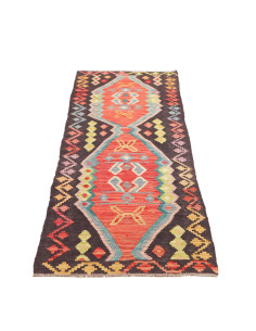 Tappeto Kilim Afghanistan 69x236 Grigio Antraci 2