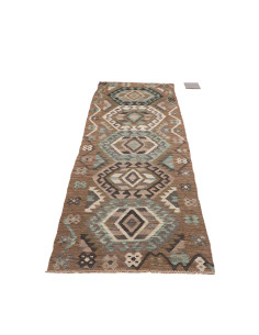 Tappeto Kilim Afghanistan 81x297 Marrone Terra 2