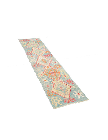 Rug Kilim Afghanistan 53x241 Blue Turquoise