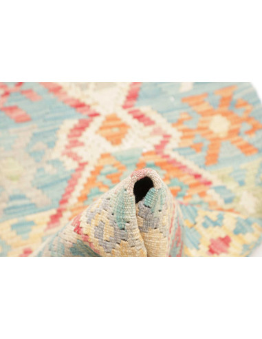 Rug Kilim Afghanistan 53x241 Blue Turquoise
