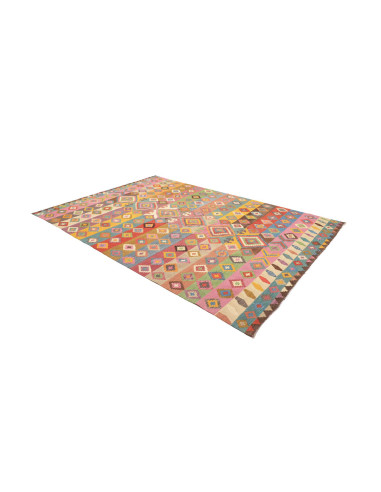 Rug Kilim Afghanistan 204x296 Multicolored Pink