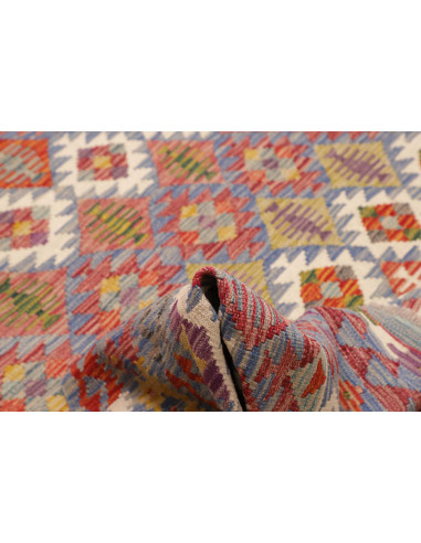 Tappeto Kilim Afghanistan 204x292 Azzurro Cielo