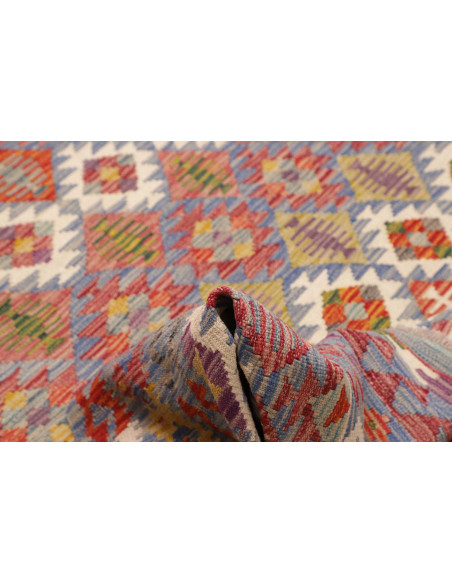 Tappeto Kilim Afghanistan 204x292 Azzurro Cielo