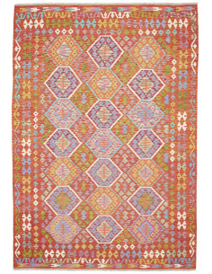 Tappeto Kilim Afghanistan 204x299 Arancione Ter