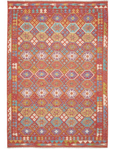 Rug Kilim Afghanistan 205x301 Terracotta Multic