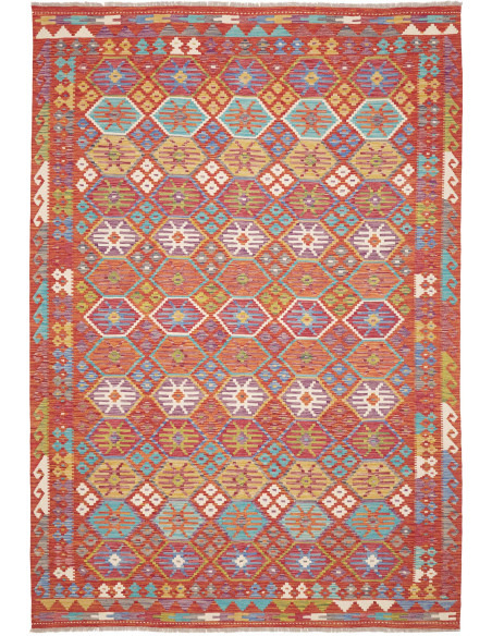 Tappeto Kilim Afghanistan 205x301 Terracotta Mu