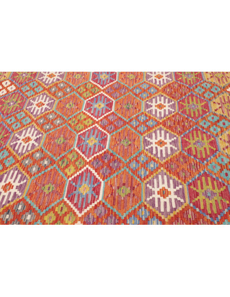 Tappeto Kilim Afghanistan 205x301 Terracotta Mu