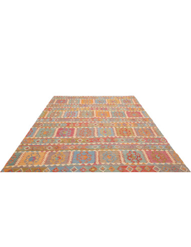 Tappeto Kilim Afghanistan 211x294 Blu Verde Ros