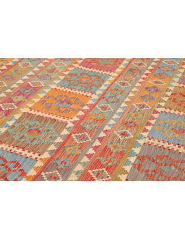 Tappeto Kilim Afghanistan 211x294 Blu Verde Ros