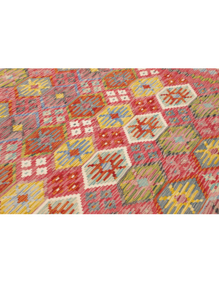 Rug Kilim Afghanistan 203x298 Pink Red Yellow B